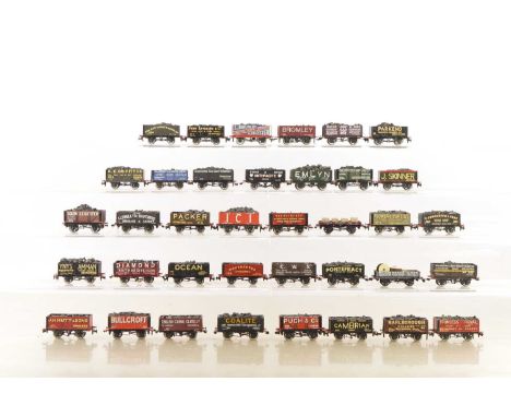 Kitbuilt and modified 00 Gauge Private Owners wagons with coal loads (36) including K's (11), Mainline (11), others include G