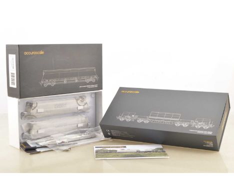 Accurascale boxed 00 Gauge Twin Packs Biomass Hoppers and Nuclear Flask wagons (2 boxes, four wagons), ACC2620HA1 twin pack b