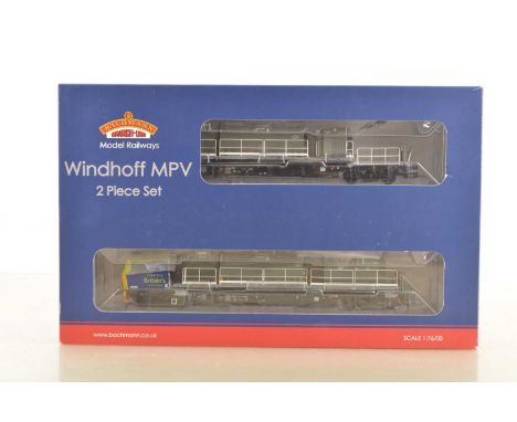 Bachmann 00 Gauge 31-577 Windhoff MPV Railtrack twin Pack, in original box with outer sleeve, E, appears unrun, box VG-E,