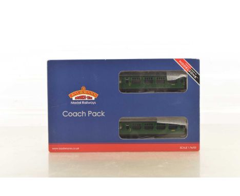 Bachmann for Modelzone boxed 00 Gauge 34-500Z BR SR green Bulleid four Coach Pack,  all in individual boxes, in outer pack bo