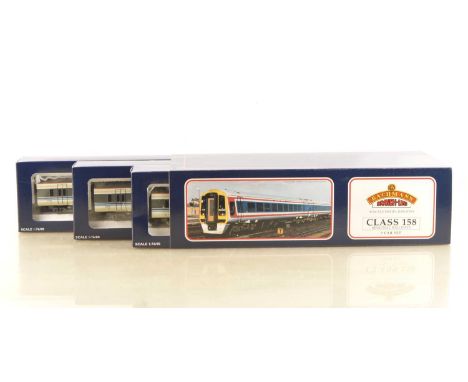 Bachmann 00 Gauge 31-511 Regional Railways Class 158 3-car DMU 'Express',  in individual boxes with card sleeve, E, appear te
