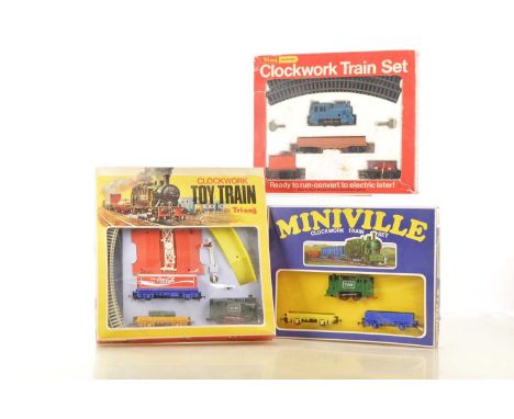 Tri-ang 00 Gauge Wholesale Market clockwork Starter Sets and Tri-ang Hornby Starter Set (3 sets), RB.5 'Train Set' by Tri-ang