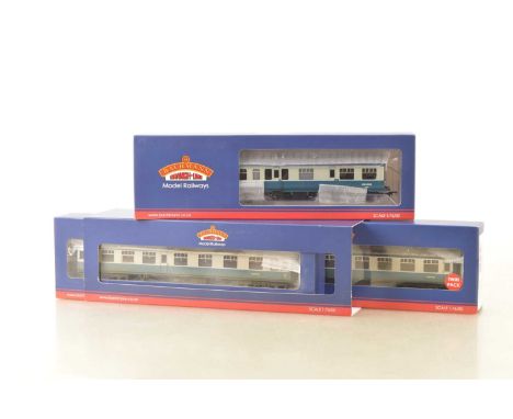 Bachmann 00 Gauge BR blue/gret Inspection Coach and Works Test Train Twin Pack (3 coaches, two boxes) 39-777 ex LMS 50' Inspe