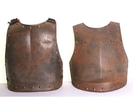 Early 19th Century Cavalry Troopers Breast and Back Plate, possibly English and deeply stamped with the maker’s name **BBELA*