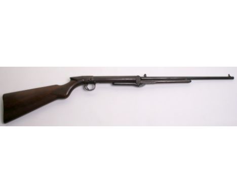 A .177” BSA Light Model Lever Cocking Air Rifle, tap loading, frame stamped L1926, stock with chequered panels, worn overall.