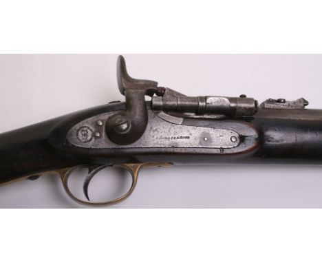 A .577” Snider Breech Loading Volunteer Carbine by I. Hollis & Sons, London, signed barrel, ladder rearsight to 900 yards, si