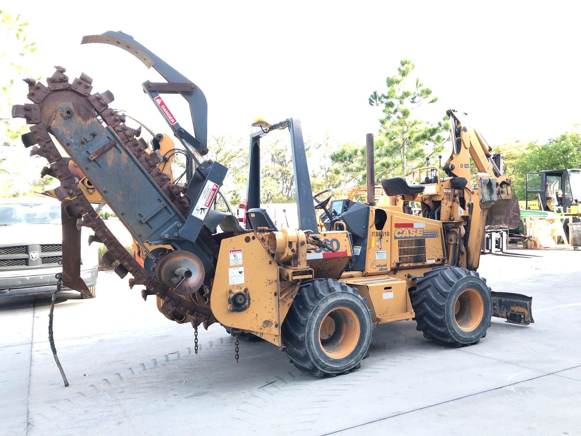 CASE 660 TRENCHER/VIBRATORY CABLE PLOW COMBO, BACKHOE ATTACHMENT, 6-WAY ...