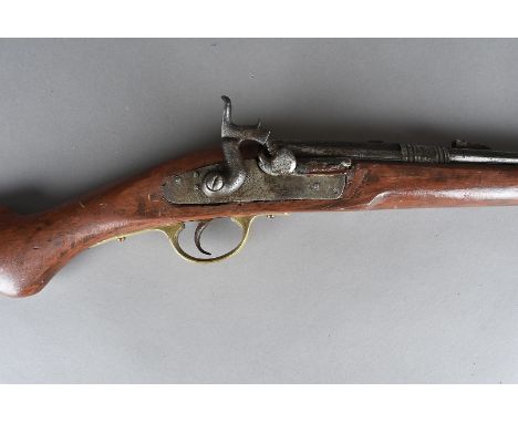 An Afghan percussion cap musket, marked 1691 to the top of the barrel, also with other marks, having enamel and engraved desi