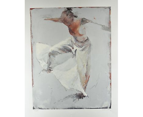 Robert Heindel contemporary, limited edition silkscreen prints, two studies 'Dancing Fool' & 'Red Ball, Blue Stripe' both no.