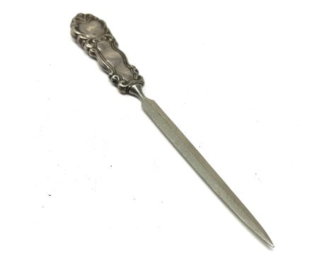 .800 silver handled letter opener 