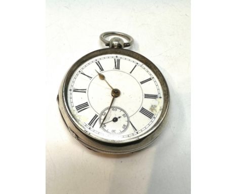 STERLING SILVER Cased Gents Vintage POCKET WATCH Key-wind Working 