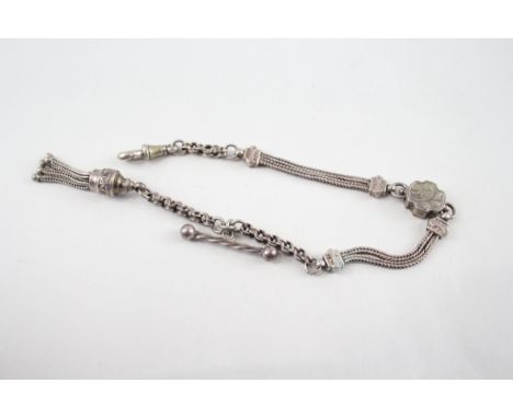 Silver antique Albertina chain with tassel (11g) 