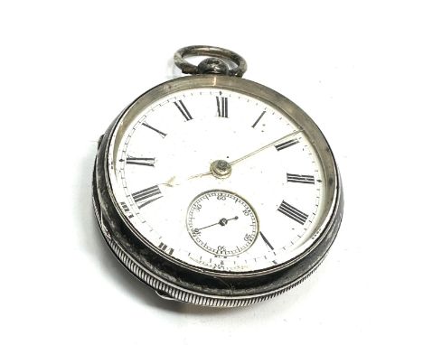Antique silver pocket watch A monty London the balance spins freely fully wound not working 