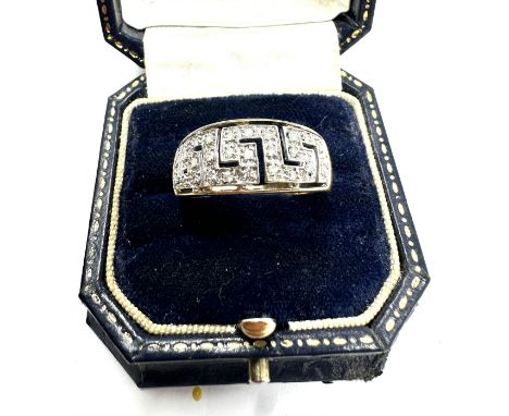 9ct gold diamond ring weight 3.5g 