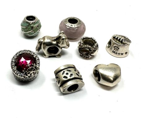 8 silver pandora charms 