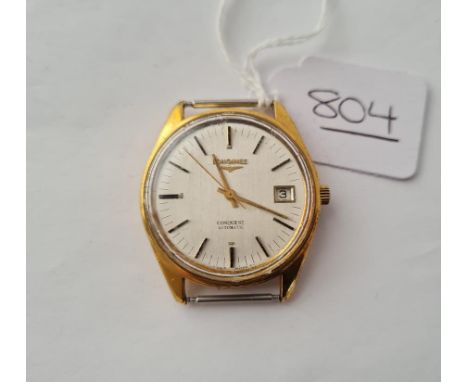 A gents LONGINES CONQUEST AUTOMATIC wrist watch with seconds sweep 