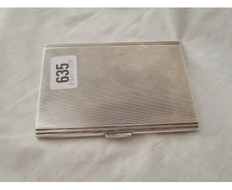 A heavy cigarette case engine turned B'ham 1941 195 gms 