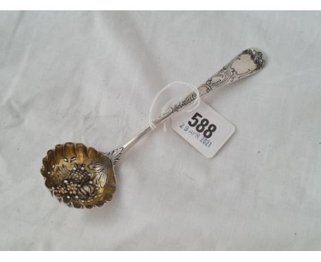 A George III embossed sifter ladle decorated with fruit London 1795 by WE? 