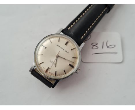 A good gents wrist watch by BOWDEN &amp; SON with seconds sweep - w/o 