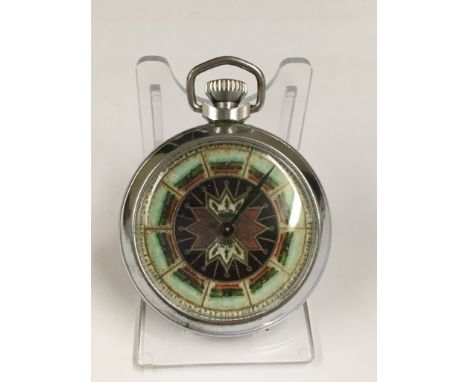 A vintage spinning gaming pocket watch - w/o