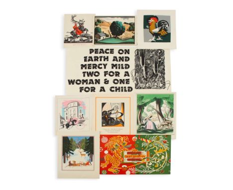  William McCance (1894-1970) and Agnes Miller Parker (1895-1980) Woodblock, lithograph and linocut Christmas cards, designed/
