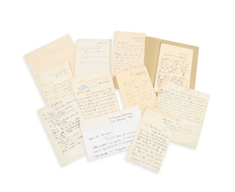  Political, literary and historical correspondence A collection Zola, Emile (French Novelist 1840-1902) Autograph letter sign