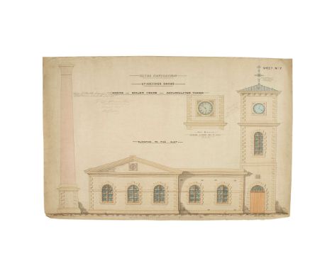 Civil engineering Collection of plans for the construction of Stobcross (Queen's) Dock, Glasgow, 1870s All showing designs f