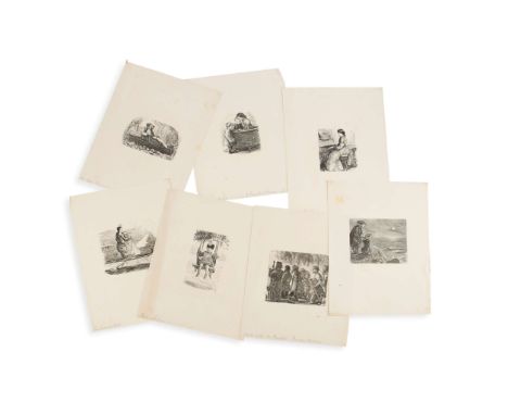  Millais, John Everett "Proofs of Drawings" Collection of 51 illustration proofs for the periodical Once a Week, each c.29 x 