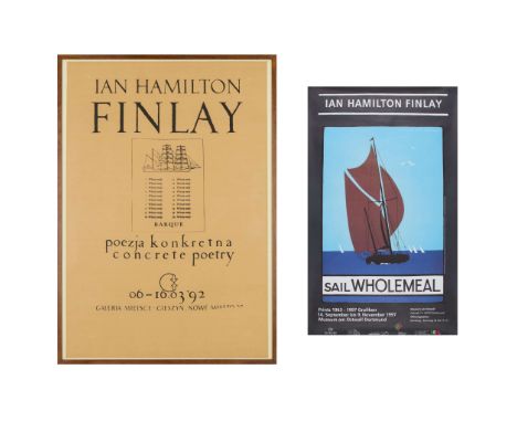  Finlay, Ian Hamilton Ephemera and exhibition posters A very comprehensive collection of 74 small publications and items of e