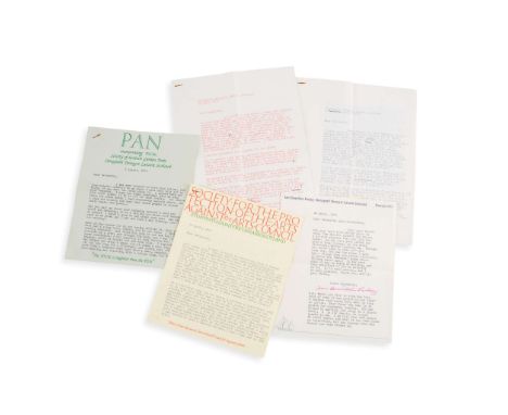  Finlay, Ian Hamilton (1925-2006) 10 letters and a signed postcard, 1973-1974 20th March 1973, Stonypath, a letter thanking C