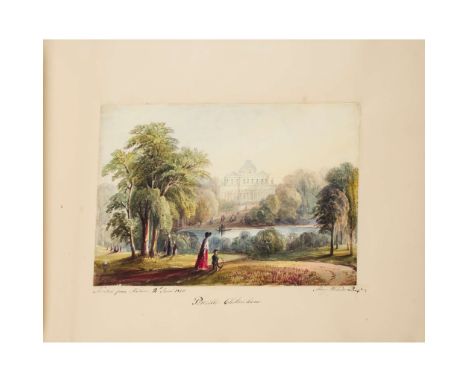  Webster, Mary (1794-1883) Three albums of watercolour views of British scenery, 1830s-50s all oblong folio, maroon half roan