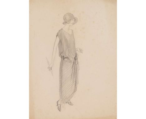  E. H. Shepard (1879-1976) Group of 9 pencil sketches, 3 signed Sketches for Punch featuring Phyllis Tudor, Shepard's model, 