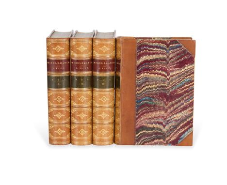  Eliot, George Middlemarch Edinburgh: William Blackwood and Sons, 1871-2. First edition, 4 volumes, 8vo (17 x 11cm), [7] vi-v