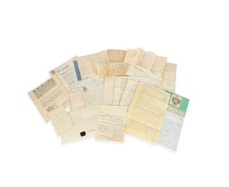  Manuscripts Large and diverse collection of historical letters and documents, 17th-early 20th century Including:&nbsp;[Slave