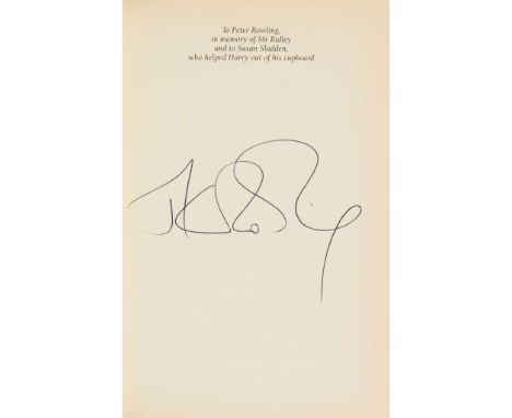  Rowling, J. K. (1965-) Harry Potter and the Goblet of Fire London: Bloomsbury, 2000. First edition, third impression, signed