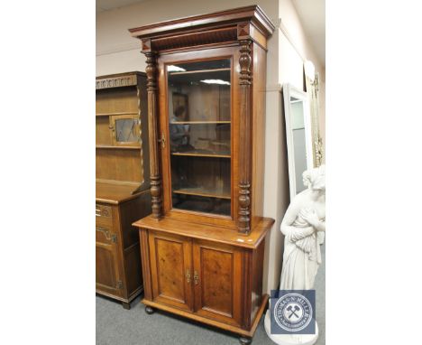 A 19th century mahogany cabinet on stand, width 89 cm 