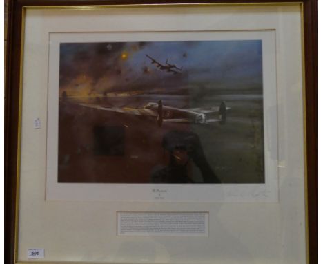 Robert Taylor - framed print, 'The Dam Busters', signed lower right    CONDITION REPORT:  Appears in good condition No COA