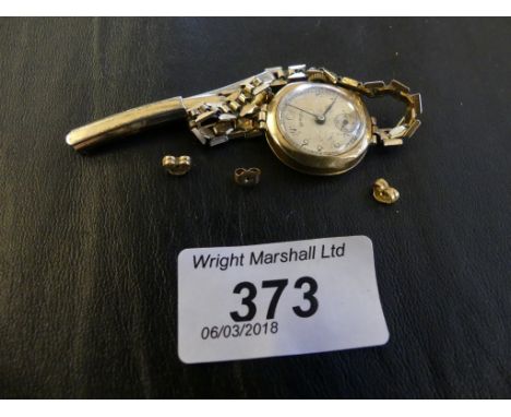 A ladies manual wind bracelet watch, signed Vertex
