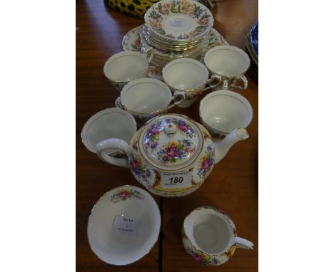A quantity Paragon Country Lane tea wares, together with a Tuscan Albany three piece tea service 