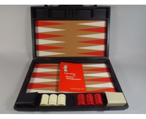 A Cased Backgammon Set Together with Scrabble Board Game and Collection of Playing Cards.