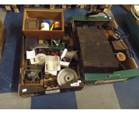 Two Boxes of Rotary Tools Etc.