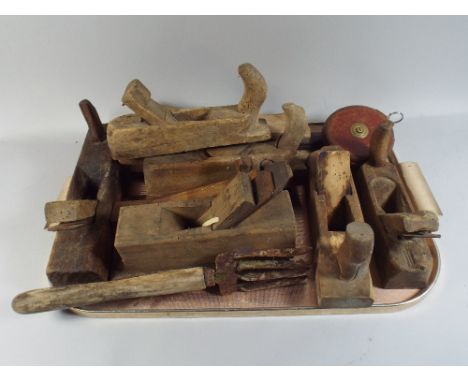 A Tray of Vintage Carpenters Tools, Mainly Planes.