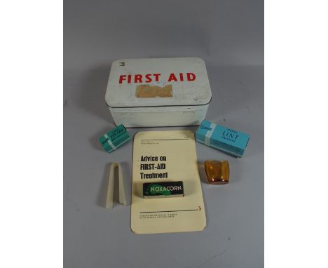 A 1963 First Aid Tin and Contents.