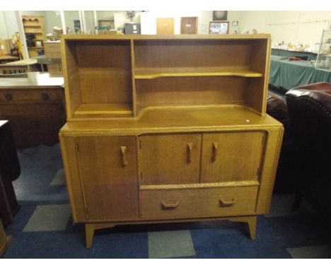 A Light Oak Retro Side Board with Raised Gallery.