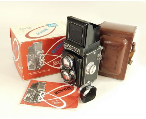 MICROFLEX. An MPP Microflex TLR camera in box with instruction book, case &amp; lens hood. All cameras are untested &amp; bei