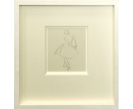 DAME LAURA KNIGHT. Dancer. A pencil drawing from a sketch book. Unsigned. 15 x 12cm. Provenance: Purchased by the vendor from