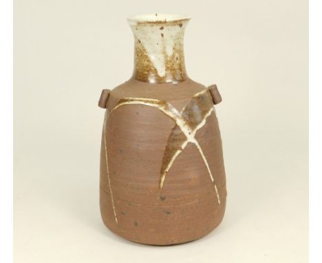 JANET LEACH. A Janet Leach vase. Height 23cm. Impressed personal &amp; Leach Pottery marks.