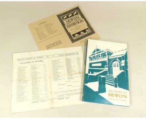 NEWLYN SOCIETY OF ARTISTS. A Newlyn Society of Artists 1937 exhibition pamphlet of crafts & pictures detailing artists & craf