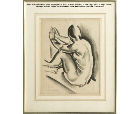 IAIN MACNAB. Female form. Print. Signed in pencil by the artist &amp; dedicated 'To my friend Ray Evans (the artist) Iain Mac
