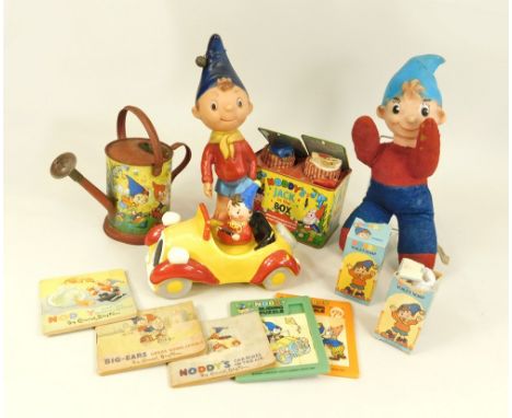 NODDY & BIG EARS.A collection of Noddy items including a ceramic car money box, toilet soap in original cartons, books & puzz